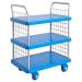 Proplaz Super Silent - Three Tier Trolley with Mesh Ends- L.900 W.600 H.1000