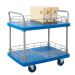 Proplaz Blue - Two Tier Trolley With Wire Surround - L.900 W.600 H.730