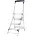 Climb-It® Easy Slope Aluminium Folding Leader Steps - 4 Treads - H.1440 W.580 D.1110