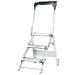 Climb-It® Easy Slope Aluminium Folding Leader Steps - 3 Treads - H.1240 W.550 D.830