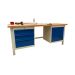  NDurance Workbench - 1x Storage Cupboard & 1x Triple Drawer Unit - H.840xW.1800xD.650mm 