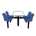 Canteen Table - 4 Seats, Access 1 Way - L.1250 W.1730 H.810