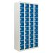  Personal Effects Locker - 40 Compartment - Dark Blue Doors - H.1800 W.900 D.380 